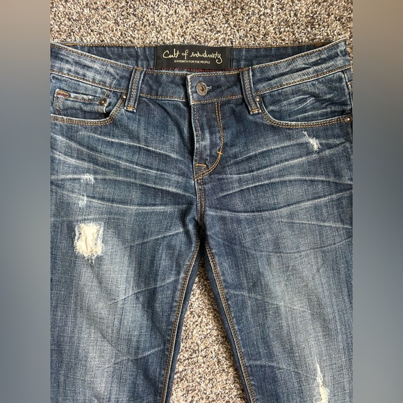 Cult of Individuality Women’s Distressed Straight Leg Y2K Jeans size 29 - Picture 2 of 12